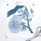 Garden Chinoiserie Green Floral Branch Large Scale Peony Blue And White Chinoiserie Mural Branches Trees Spring Custom Printed Fabric by Spoonflower Various Fabrics by the Yard or Fat Quarter